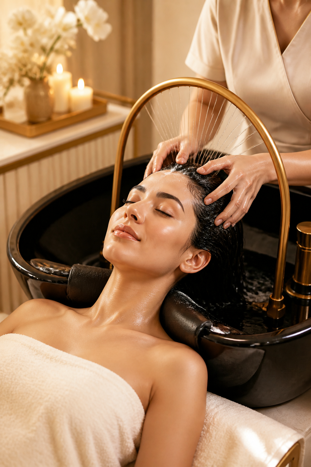 Relaxing head spa treatment at Unique Nail Bar III